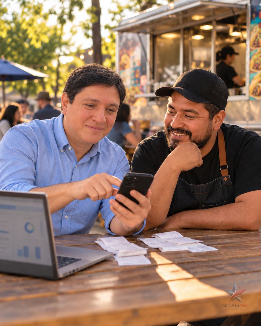 Escaneo de recibos con un food truck