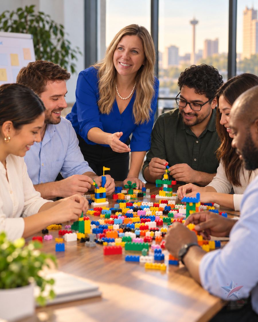 Taller con bloques de construcción